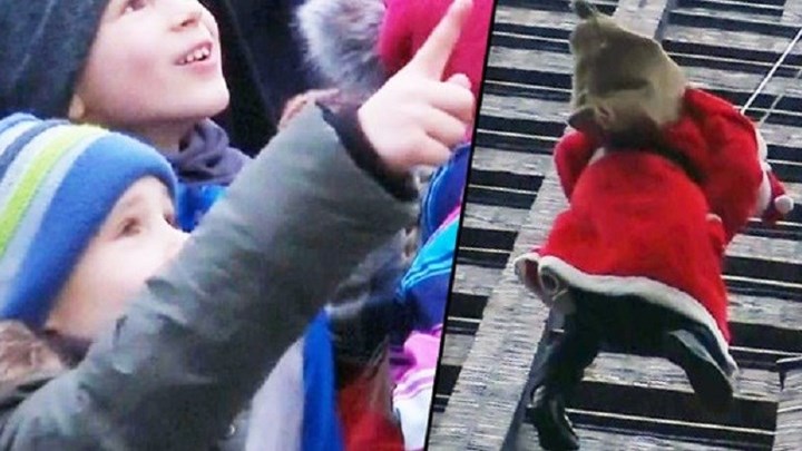 Ένας τολμηρός Άη Βασίλης – Κατέβηκε από 24ωροφο κτίριο για να δώσει δώρα στα παιδιά – ΒΙΝΤΕΟ