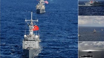 Πανηγυρίζουν οι Τούρκοι για την κοινή ναυτική άσκηση με τις ΗΠΑ – ΦΩΤΟ