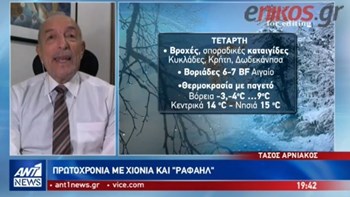 Έρχεται «αγριεμένη» η “Σοφία” με πολικές θερμοκρασίες – Η πρόγνωση του Τάσου Αρνιακού – ΒΙΝΤΕΟ