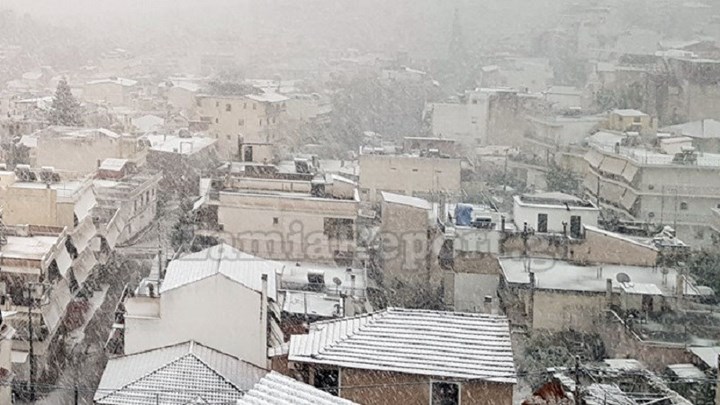 Πυκνό χιόνι στη Φθιώτιδα – Πού χρειάζονται αλυσίδες – ΦΩΤΟ-ΒΙΝΤΕΟ