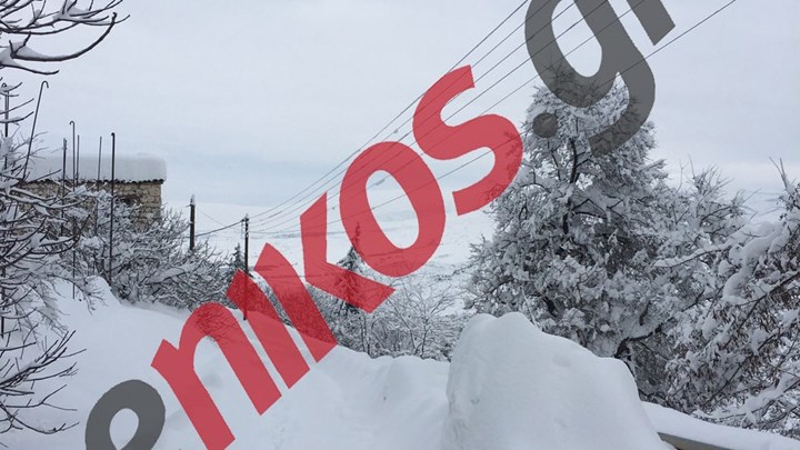 Αποκλεισμένοι από το χιόνι οι κάτοικοι στον Δομοκό- ΦΩΤΟ αναγνώστη