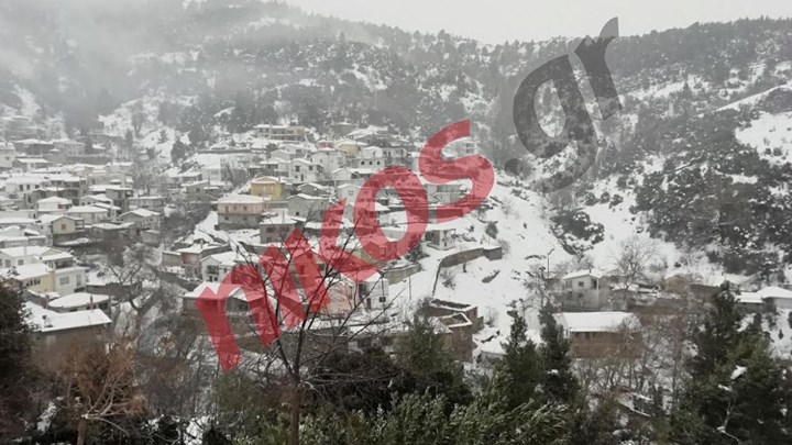 Χιονόπτωση στη Στενή Ευβοίας- ΦΩΤΟ αναγνώστη