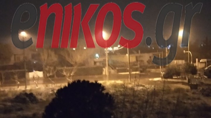 Πυκνή χιονόπτωση στο Μενίδι – ΦΩΤΟ αναγνώστη
