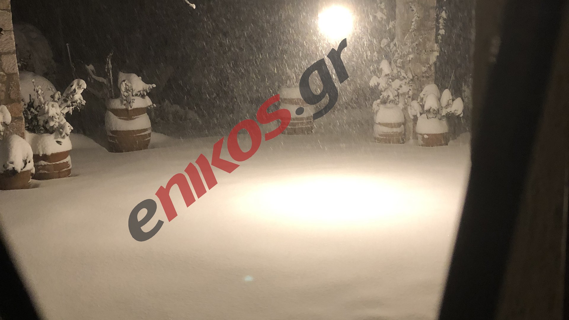 Ολόλευκο τοπίο τα Κιούρκα – ΦΩΤΟ αναγνώστη