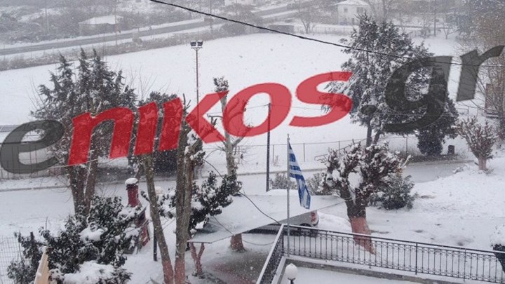 Σφοδρή χιονόπτωση στην Καβάλα – ΦΩΤΟ αναγνώστη