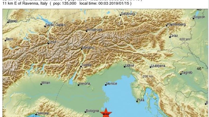 Σεισμός 4,7 Ρίχτερ στη Ραβέννα της Ιταλίας – ΤΩΡΑ