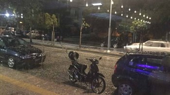 Χαλαζοθύελλα έπληξε το Ηράκλειο – ΦΩΤΟ