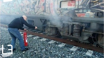 Φωτιά σε τρένο της γραμμής Θεσσαλονίκη – Αθήνα – ΦΩΤΟ