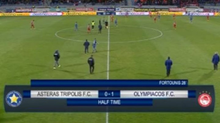 LIVE: Αστέρας Τρίπολης – Ολυμπιακός 0-1 (ΗΜ.)