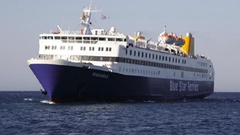 Στο λιμάνι της Χίου προσέκρουσε το πλοίο «Διαγόρας»