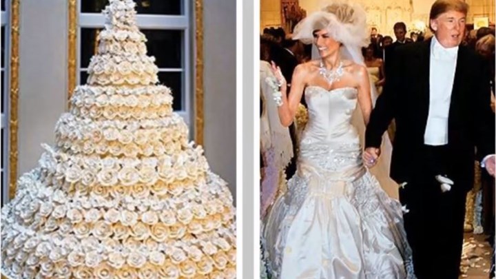 Στο “σφυρί” η γαμήλια τούρτα του Ντόναλντ Τραμπ και της Μελάνια – ΦΩΤΟ
