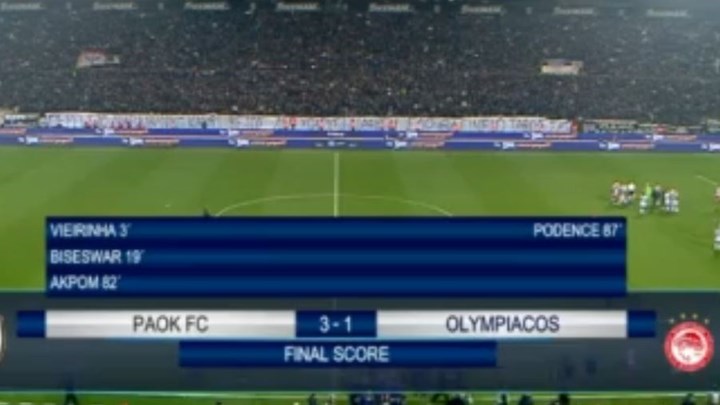 LIVE: ΠΑΟΚ – Ολυμπιακός 3-1 (ΤΕΛΙΚΟ)