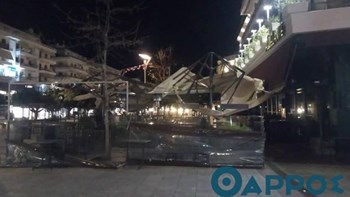 Θυελλώδεις άνεμοι «σάρωσαν» την Καλαμάτα – ΦΩΤΟ