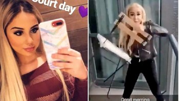 Παραδόθηκε στην Αστυνομία η ξανθιά που πέταγε καρέκλες από μπαλκόνι – ΒΙΝΤΕΟ