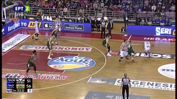 ΠΑΟΚ – Παναθηναϊκός 58-59 (30′)