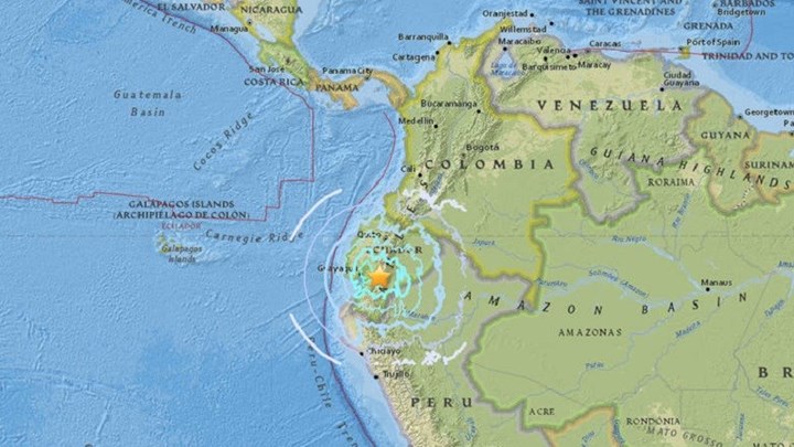 Ισχυρός σεισμός 7,6 Ρίχτερ στο Εκουαδόρ