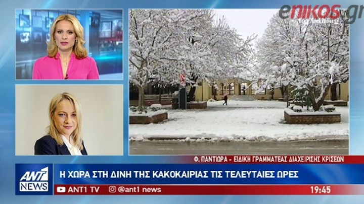 Η ειδική γραμματέας διαχείρισης κρίσεων στον ΑΝΤ1 για τα προβλήματα από την κακοκαιρία – ΒΙΝΤΕΟ