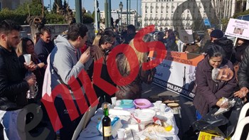 Ψησταριές έξω από τη Βουλή έστησε η ΠΟΕΔΗΝ  – ΦΩΤΟ