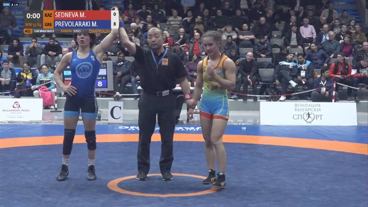 Μεγάλη επιτυχία για την ελληνική πάλη: Χρυσό μετάλλιο η Πρεβολαράκη στο Dan Kolov