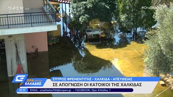 Σε απόγνωση οι κάτοικοι της Χαλκίδας: Προσπαθούν με μία αντλία – Τα πάντα είναι μέσα στο νερό – ΒΙΝΤΕΟ