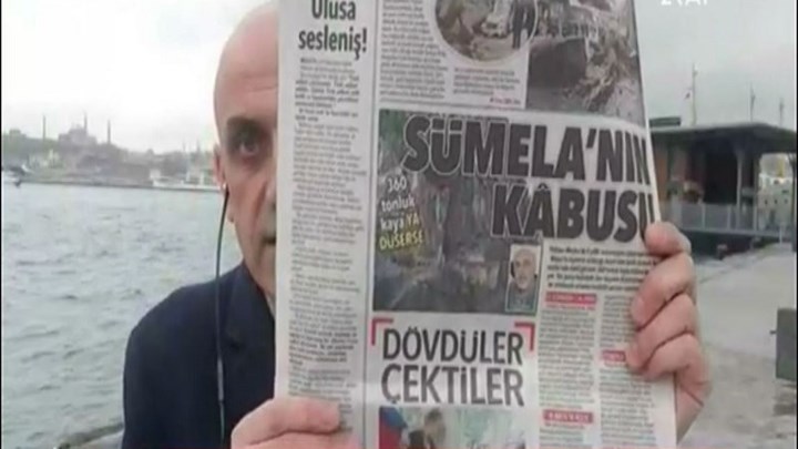 Hurriyet: Βράχος απειλεί να ισοπεδώσει την Παναγία Σουμελά – ΒΙΝΤΕΟ