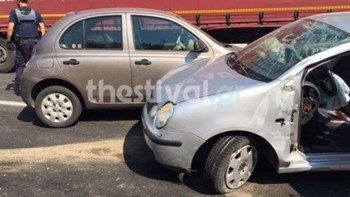 Καραμπόλα τεσσάρων οχημάτων στο κέντρο της Θεσσαλονίκης