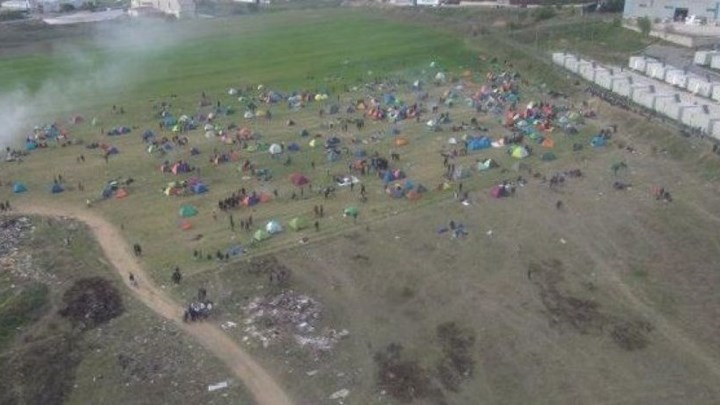 Μικρή “Ειδομένη” στα Διαβατά- Ο καταυλισμός από ψηλά – ΒΙΝΤΕΟ