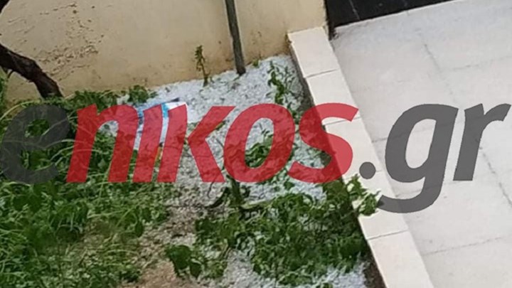 Χειμωνιάτικο σκηνικό – Χαλάζι και στον Ασπρόπυργο – ΦΩΤΟ αναγνώστη