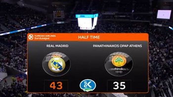 LIVE: Ρεάλ Μαδρίτης – Παναθηναϊκός 43-35 (ΗΜ.)