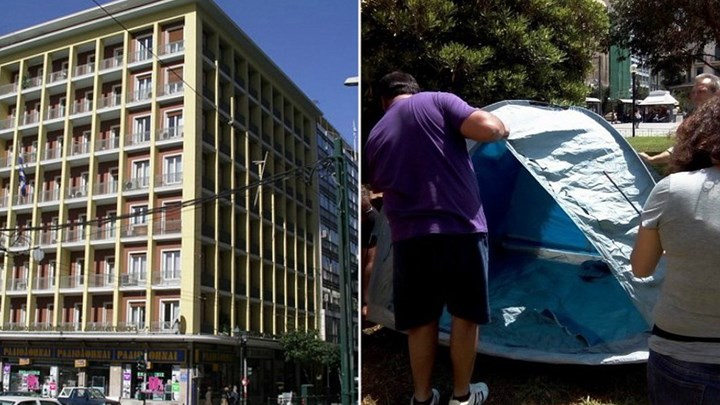 Συμβασιούχος καθαριότητας απειλεί να αυτοκτονήσει από τον 8ο όροφο του υπουργείου Εσωτερικών