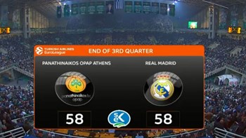LIVE: Παναθηναϊκός – Ρεάλ Μαδρίτης 58-58 (30′)