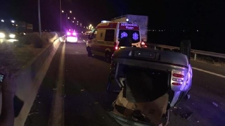 Σοβαρό τροχαίο στην εθνική οδό – Οδηγούσε ανάποδα και συγκρούστηκε με Ι.Χ