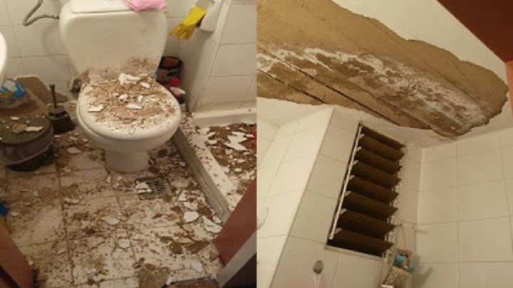 Έπεσαν οι σοβάδες την ώρα που έκανε μπάνιο στη φοιτητική εστία – ΦΩΤΟ