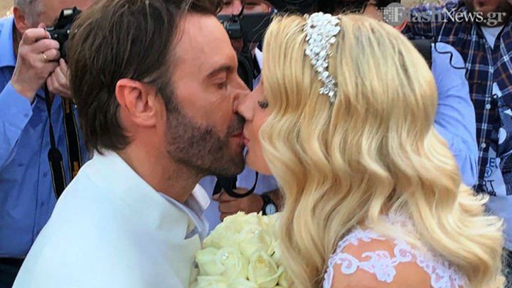 Εικόνες από το γάμο του Στράτου Τζώρτζογλου με την Σοφία Μαριόλα – ΦΩΤΟ