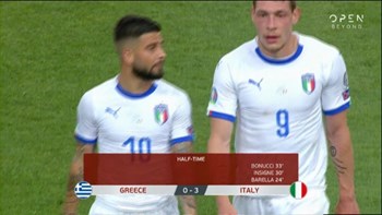 LIVE: Ελλάδα – Ιταλία 0-3 (ΗΜ.)