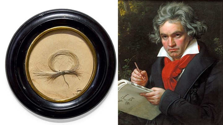 Στο “σφυρί” μπούκλα από τα μαλλιά του Μπετόβεν