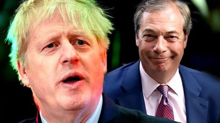 Ο Μπόρις Τζόνσον αποκλείει συνεργασία με τον Νάιτζελ Φαράτζ σε διαπραγματεύσεις για το Brexit