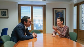 Συνάντηση του Αλέξη Τσίπρα με την επικεφαλής των Ευρωπαίων Πρασίνων Σκα Κέλερ