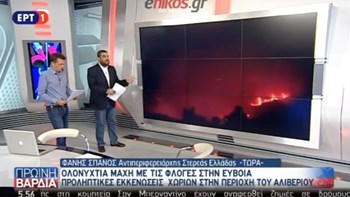 Ο Αντιπεριφερειάρχης Στερεάς Ελλάδας για την “πύρινη κόλαση” στην Εύβοια: Έχουμε τρεις πυρκαγιές με πολλαπλά μέτωπα – ΒΙΝΤΕΟ