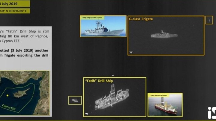 Νέα δορυφορική φωτογραφία του Πορθητή να πλέει ανοιχτά της Πάφου