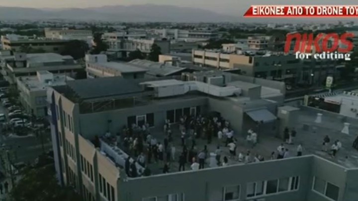Ετοιμάζεται «πάρτι» των στελεχών της ΝΔ στην ταράτσα της Πειραιώς – Αποκαλυπτικές εικόνες από drone – ΒΙΝΤΕΟ
