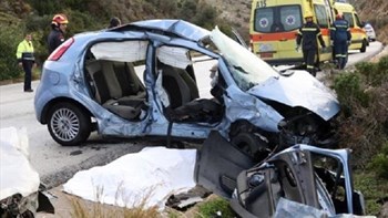 Τραγωδία στην Κρήτη – Τροχαίο με δύο νεκρούς και έναν σοβαρά τραυματία