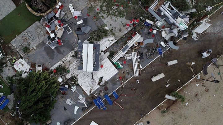 Σοκάρουν οι αεροφωτογραφίες της βιβλικής καταστροφής στη Χαλκιδική