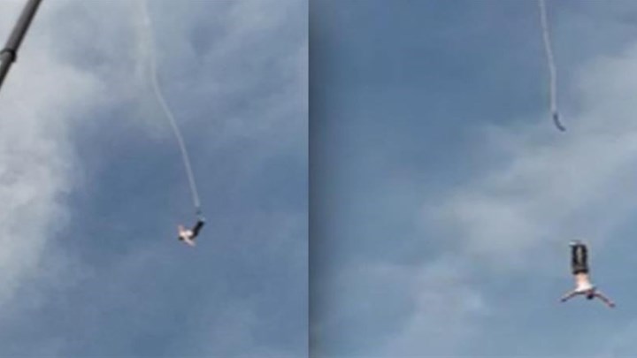 Σοκαριστικές εικόνες: Κάνει bungee jumping και σπάει το σκοινί -ΒΙΝΤΕΟ