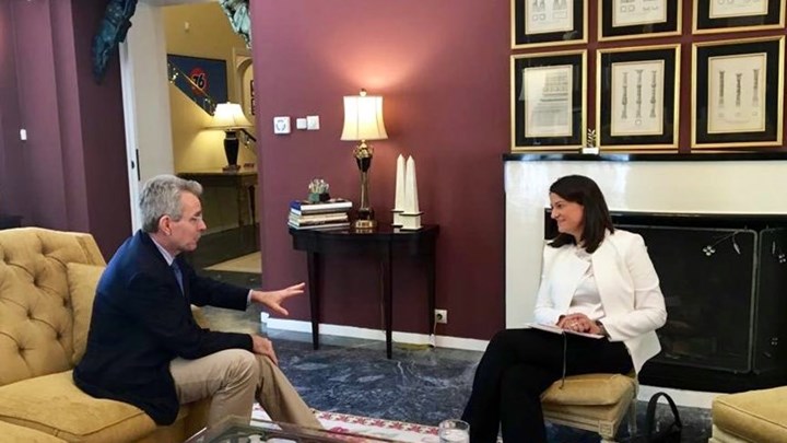 Συνάντηση Κεραμέως με Πάιατ για τη συνεργασία Ελλάδας-ΗΠΑ στην εκπαίδευση