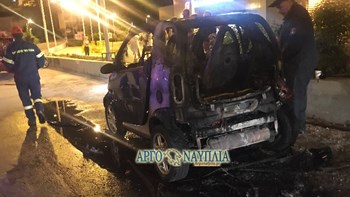 Αυτοκίνητο εν κινήσει τυλίχθηκε στις φλόγες – Σώθηκε από θαύμα η οδηγός – ΦΩΤΟ