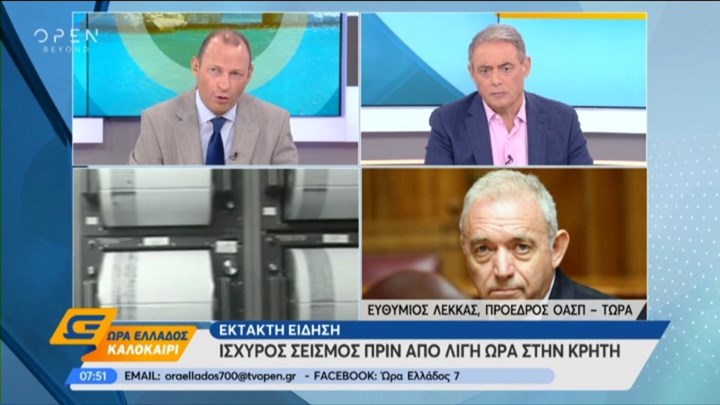 Λέκκας: Έχουμε να κάνουμε με έναν σεισμό επιφανειακό σε γνωστές ζώνες της Κρήτης – ΒΙΝΤΕΟ