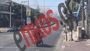 Ορατή από τη Νέα Μάκρη η φωτιά στον Μαραθώνα – ΦΩΤΟ αναγνώστη