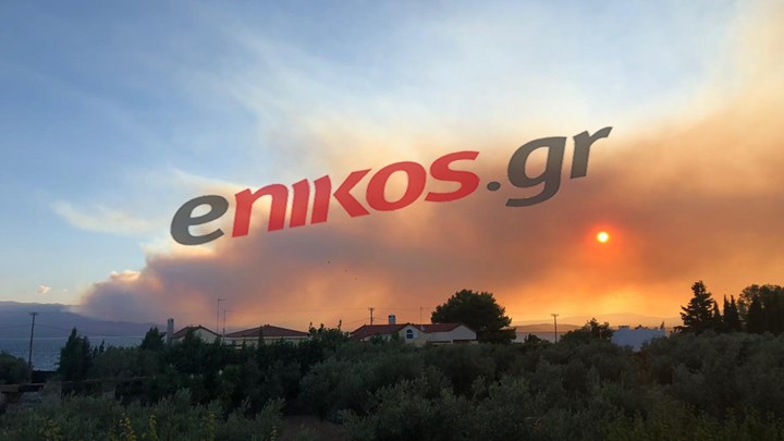 Η φωτιά στην Εύβοια όπως φαίνεται από τη Χαλκίδα – ΦΩΤΟ αναγνώστη