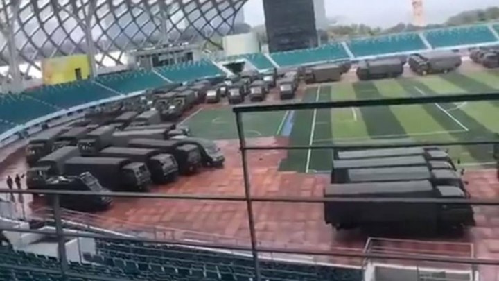 Εμπόλεμη ζώνη θυμίζει πόλη που θα φιλοξενήσει αγώνες του Μουντομπάσκετ – ΒΙΝΤΕΟ